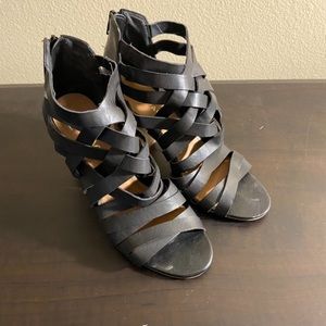 Rampage Open-Toed Gladiator Heels